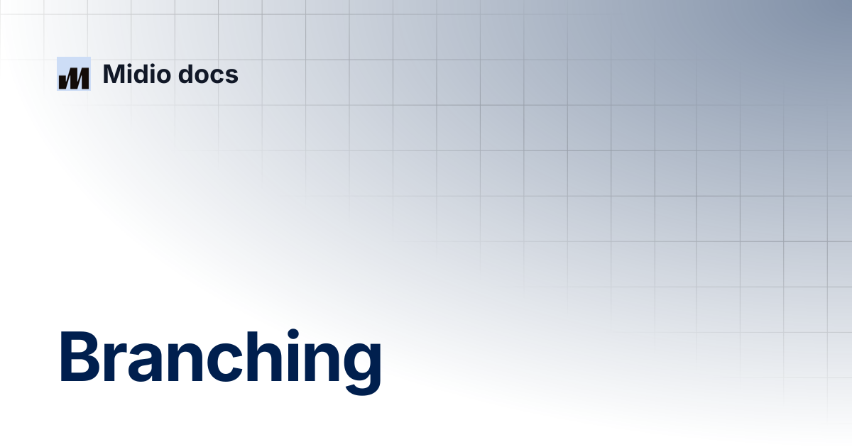 Branching | Midio docs